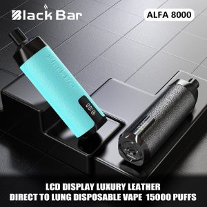 Großhandel 15000 Puffs E-Zigarette Schwarz Bar mit LCD-Display, 18ml Kapazität, 0-3% Nikotin, EU-Lager