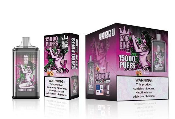 Wholesale Bang King 15000 Puff Disposable Vape - 25ml, 0-5% Nicotine, Fruit Flavors, Rechargeable