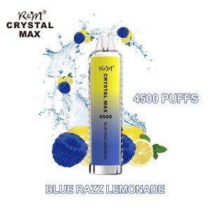 Wholesale R&M Crystal Max 4500 Disposable Vape - 4000 Puffs, 5%/2% Nicotine, Fruit Flavors, Custom Logo