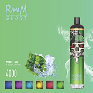 Wholesale RANDM GHOST 4000 Puff Disposable Vape, Rechargeable 1000mAh, Fruit Flavors, CE Certified